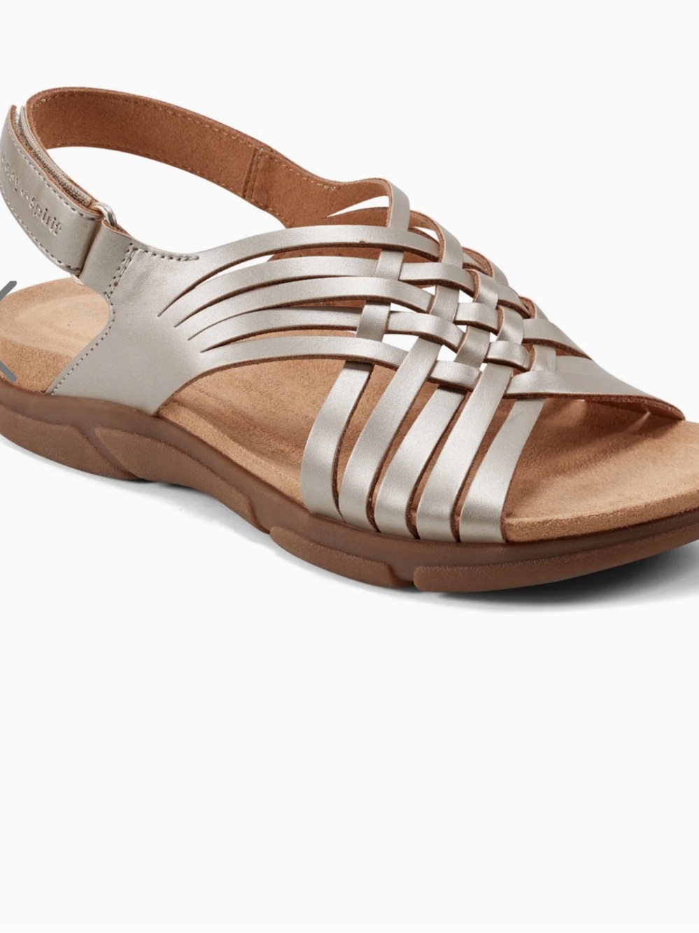 Easy Spirit Mar Women's gold Metallic Leather Slingback Sandals Size 7.5